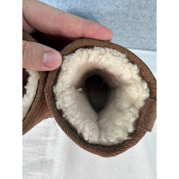 Emu Bush Ranger Lo Toddler K10 Shearling Brown Boots Zig Zag Design - Picture 5 of 10